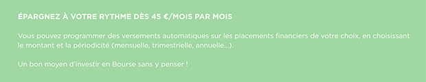 Encadré versements réguliers