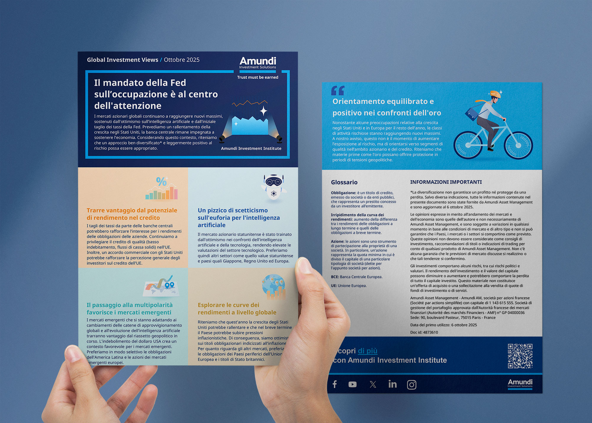 interno infografica global investment views ottobre mockup del documento