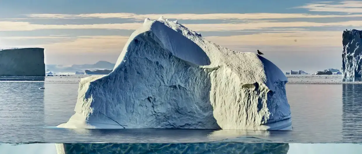 Iceberg floating in the water