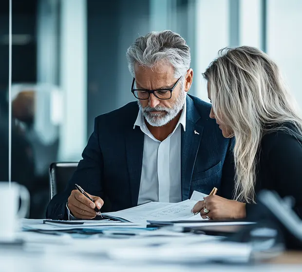 coworkers talking in a meeting 