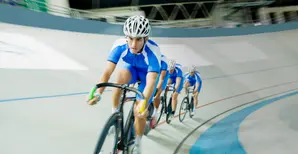 cyclists lined up