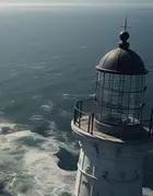 foto di un faro sul mare