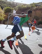 Basket players outdoors