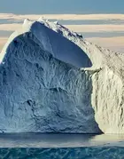Iceberg floating in the water