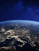 Europe globe view