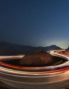 speed light movement around bend