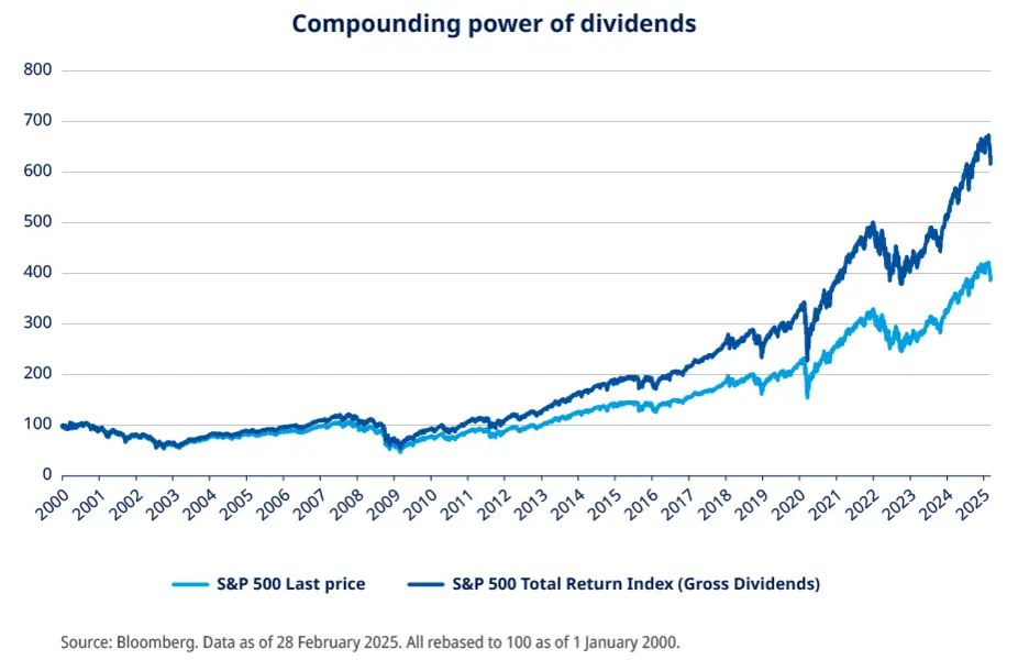 chart Equities - Compounding power of dividends