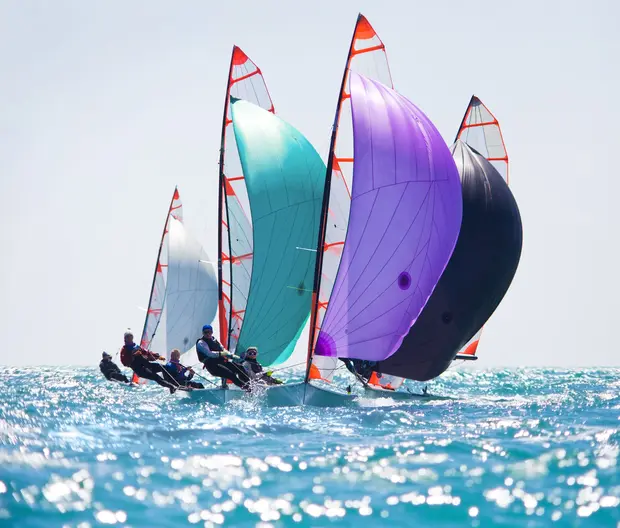 sailing boats in a race