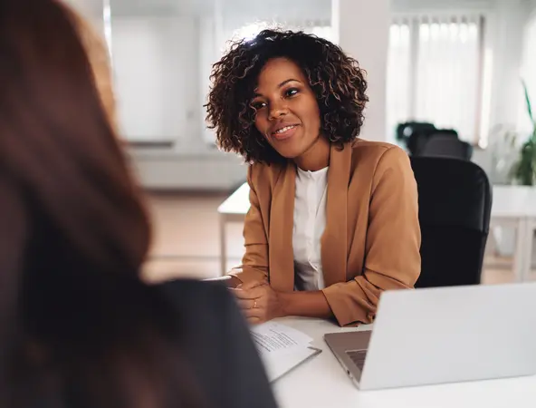 Two businesswoman having a meeting