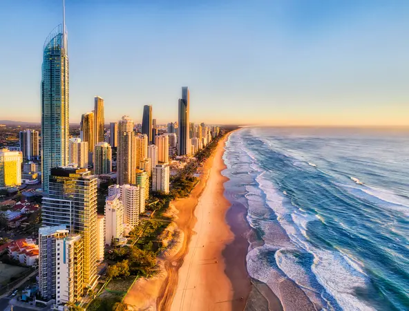 buildings coastline ocean