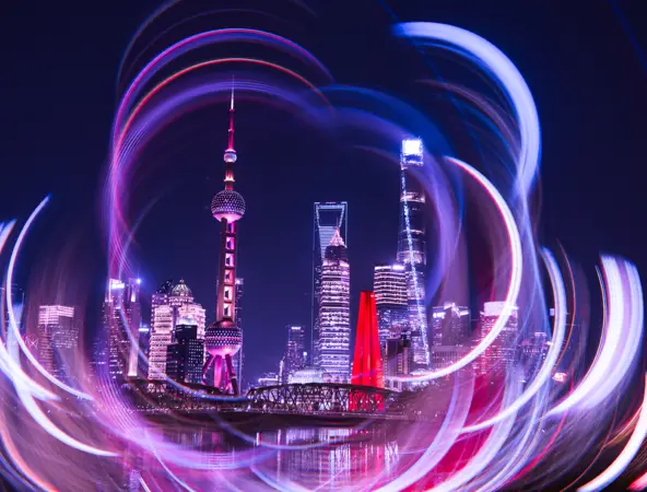 asian cityscape at night