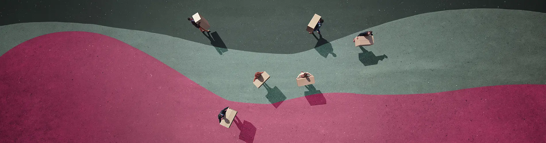 Illustration personnages vu de haut