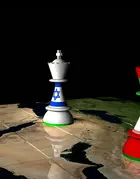 Cover investment talks giugno 2025 immagine di scacchi con bandiere israeliana e iraniana su una cartina