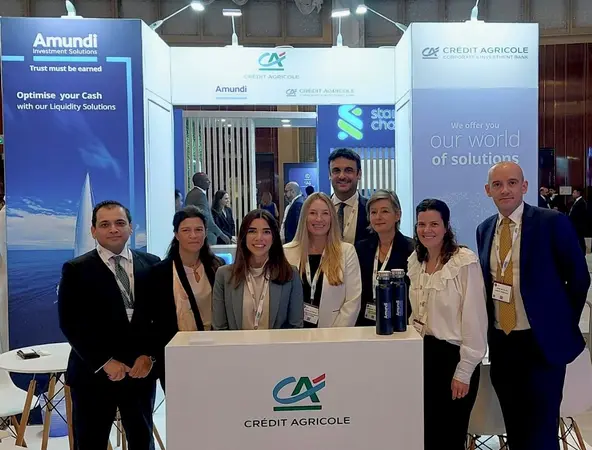 2025.10 - News DUVBAI - The Amundi treasury team on site – Michelle Bekhazi, Sandrine Rougeron, Camille Irens and Daniele Curci 