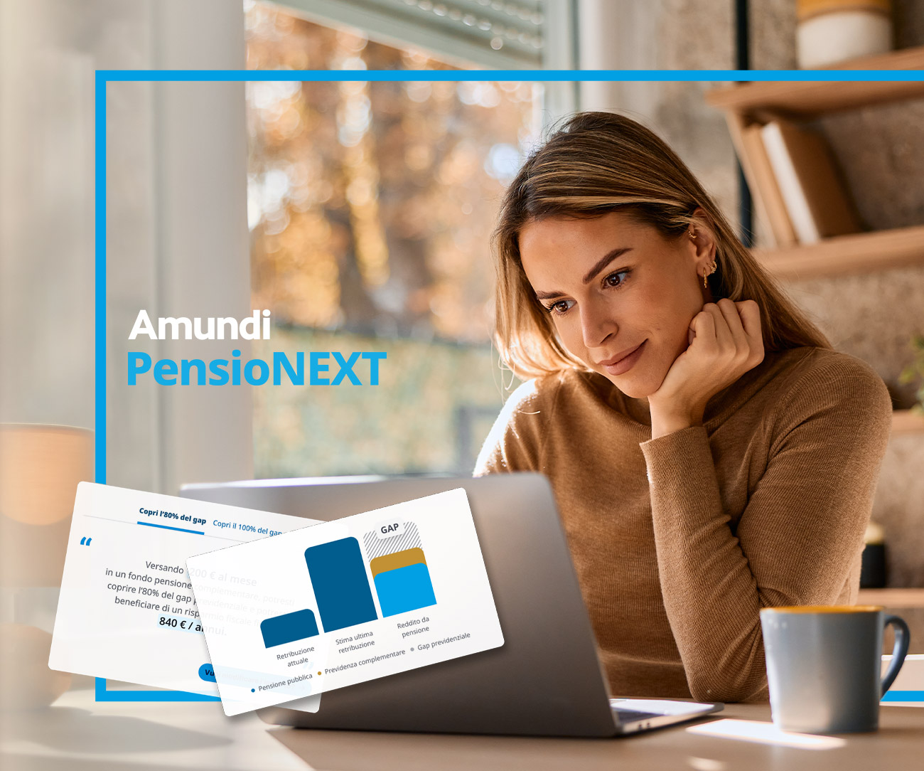 immagine di donna sorridente davanti al pc