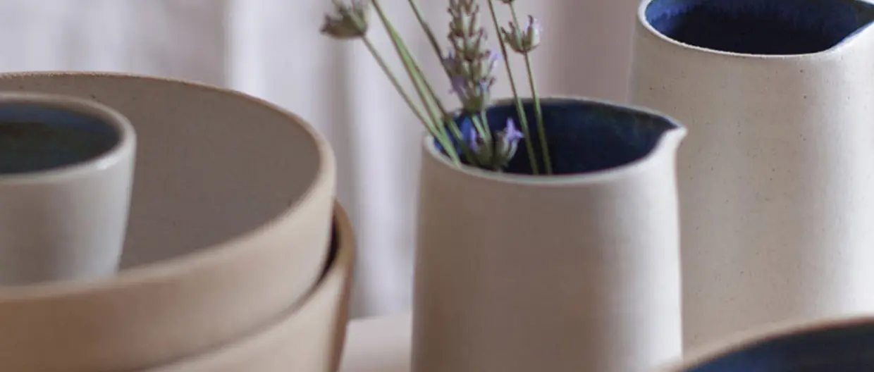vasi di argilla con fiori