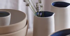 vasi di argilla con fiori