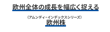 欧州全体の幅広い成長を捉える欧州株