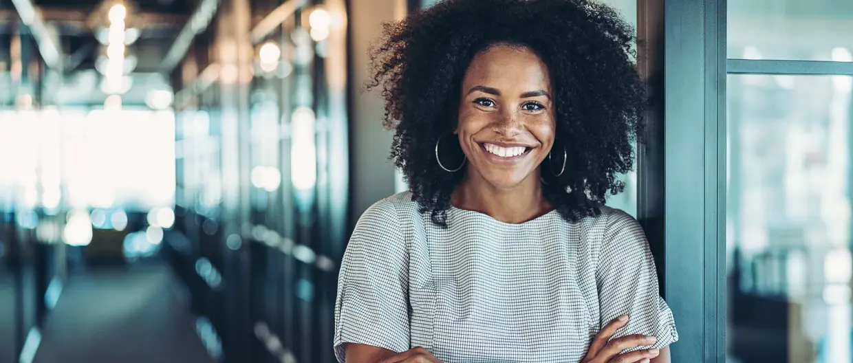 Woman in office