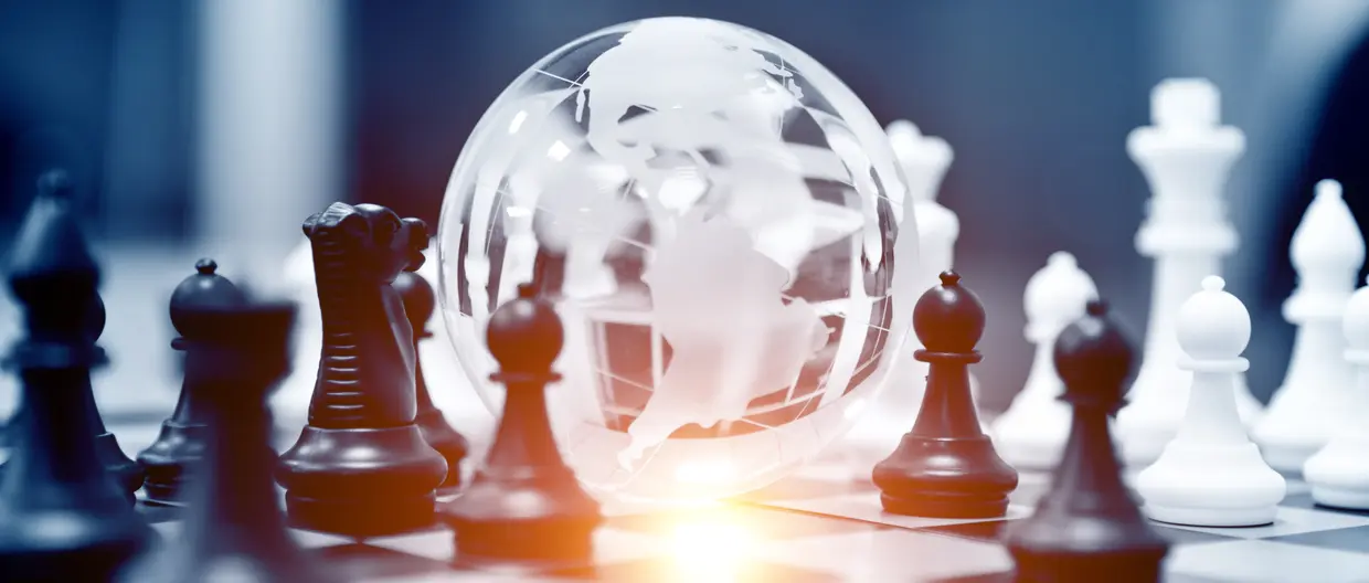 globe and chess