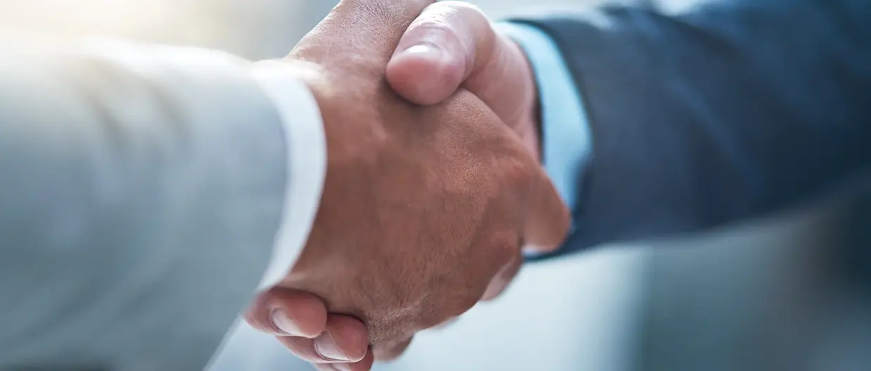 two business men shaking hands