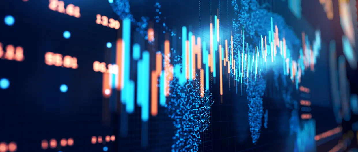 Des statistiques financières sur un écran