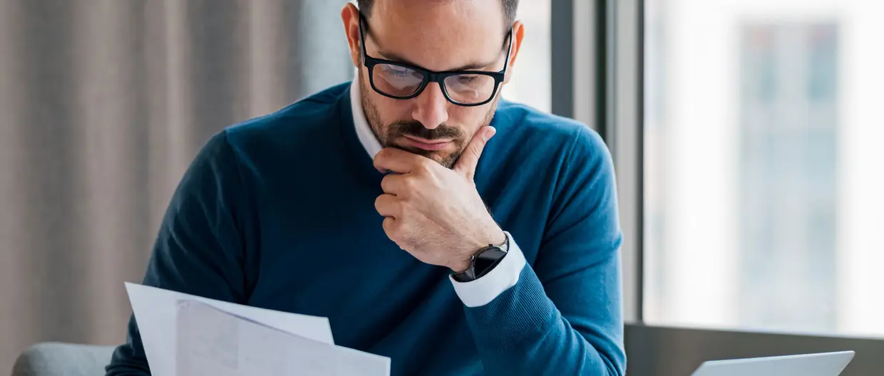 financial specialist working with documents