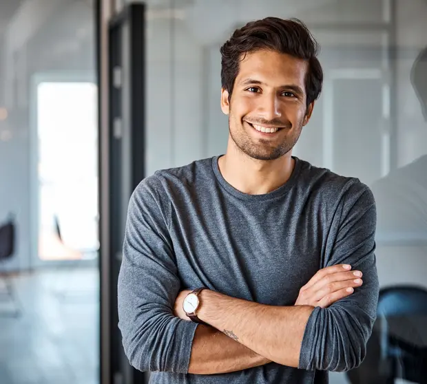 Man with folded arms