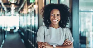 Woman in office