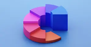Un diagramme circulaire 3D qui augmente