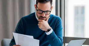 financial specialist working with documents