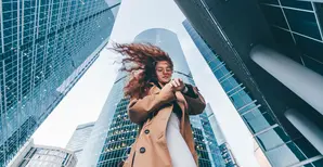 woman looking at her watch