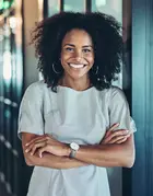 Woman in office