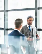 Coworkers discussing in the office