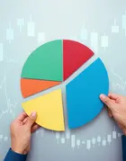 Un diagramme circulaire découpé et recomposé