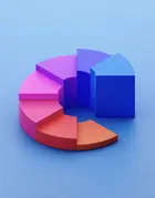 Un diagramme circulaire 3D qui augmente
