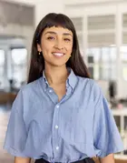 woman looking at camera and smiling