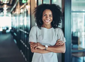 Woman in office
