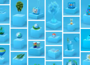 Mosaic of fund icons