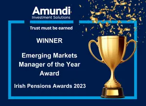 Amundi Ireland Dublin Winner Emerging Markets Manager of the Year Award Irish Pension Awards 2023