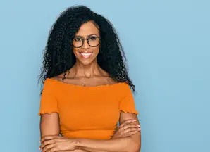 woman smiling