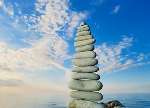 Une pile de rochers