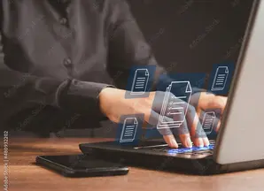 Ordinateur avec des statistiques financières