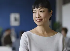 woman smiling 