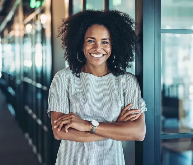 Woman in office