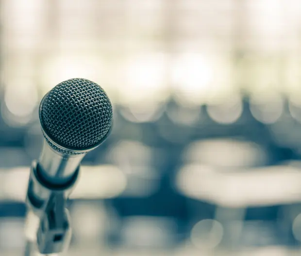 Microphone on a stand 