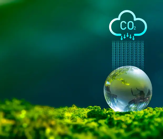 Un globe en verre dans la nature
