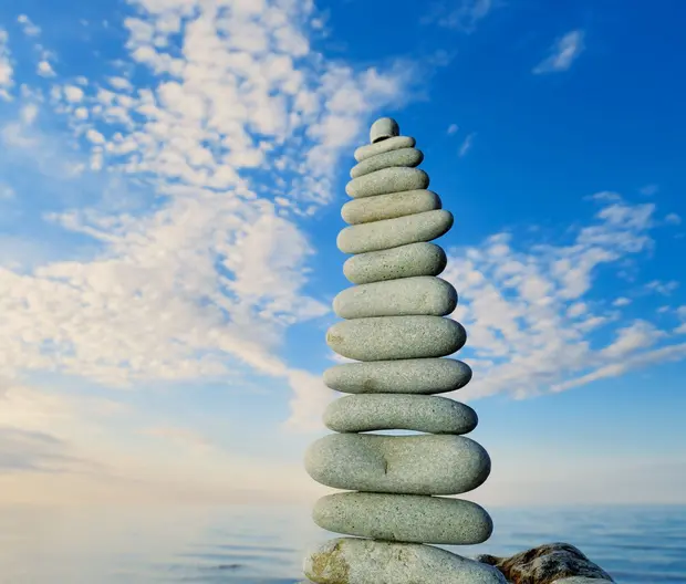 Une pile de rochers