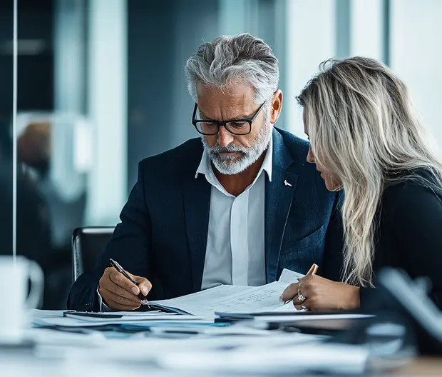 coworkers talking in a meeting 