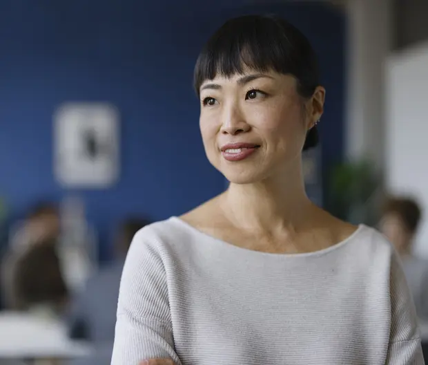 woman smiling 